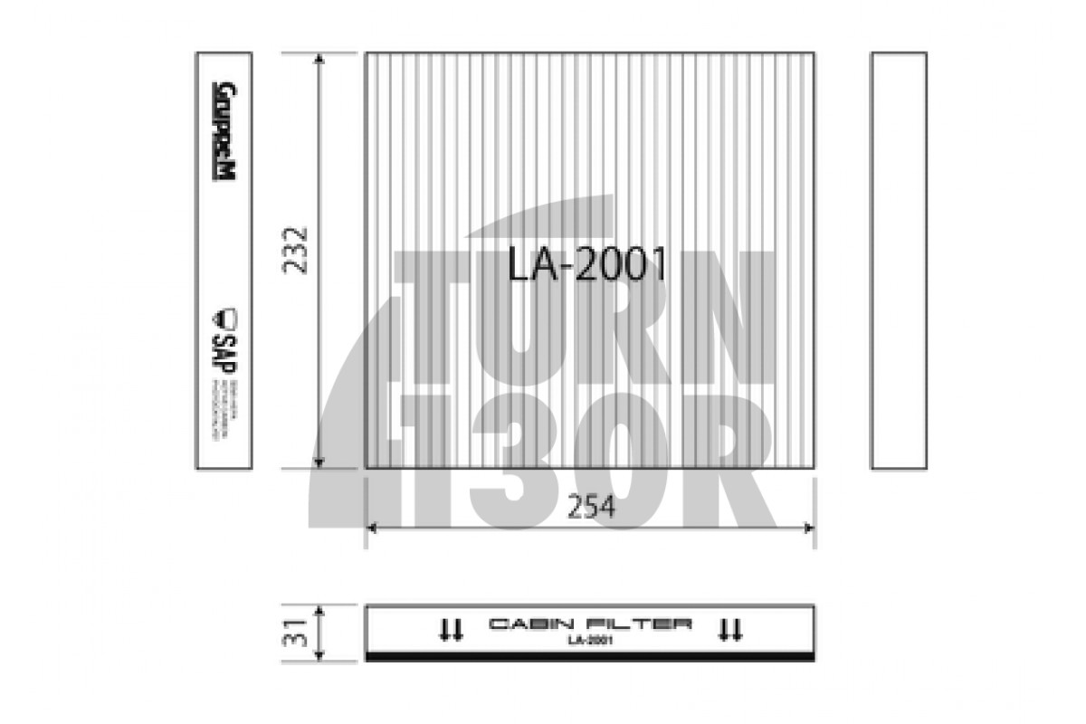 Hepa Cabin Filter for S3 8V, RS3 8Y, SQ2, Leon 3, Golf 7, TT 8S, and Golf 8 by Gruppe M