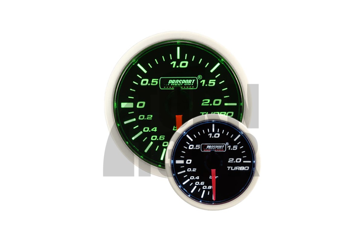 52mm electronic boost gauge green / white Prosport