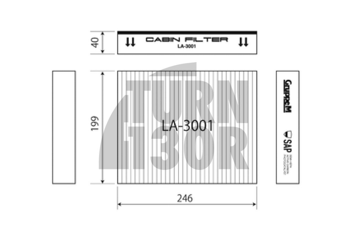 Gruppe M Hepa Cabin Filter for BMW 135i, 140i, 235i, 240i, 335i, 340i, M3, M4, and M2 models