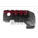 Eventuri Carbon Fiber / Red Kevlar Engine Cover for Audi RS3 8V.5 / TTRS 8S and RS3 8Y