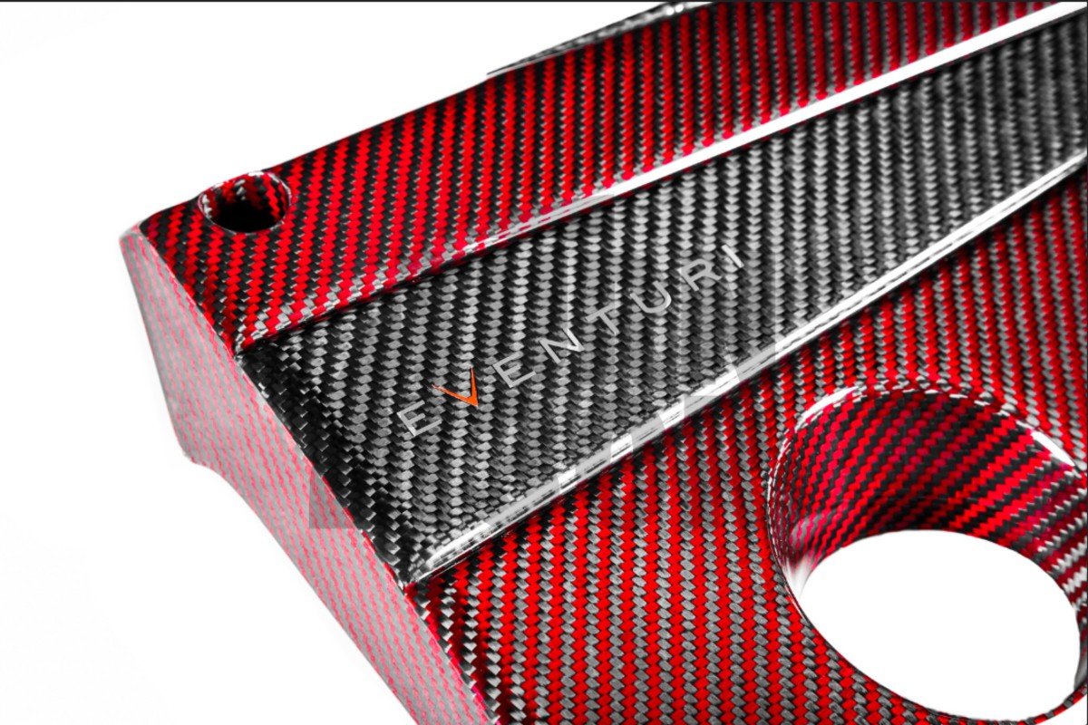 Honda Civic Type R FK2 / FK8 Carbon Fiber / Red Kevlar Engine Cover by Eventuri